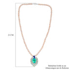 D'Joy Pfau Quarz Triplette, Perle (3.5-4 mm) Halskette ca. 45 cm 925 Silber rhodiniert