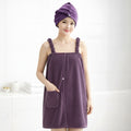Set of 2 bath towel set Bath towel with pocket 1pc bath towel+1pc hair towel Material:100% polyester,500gsm