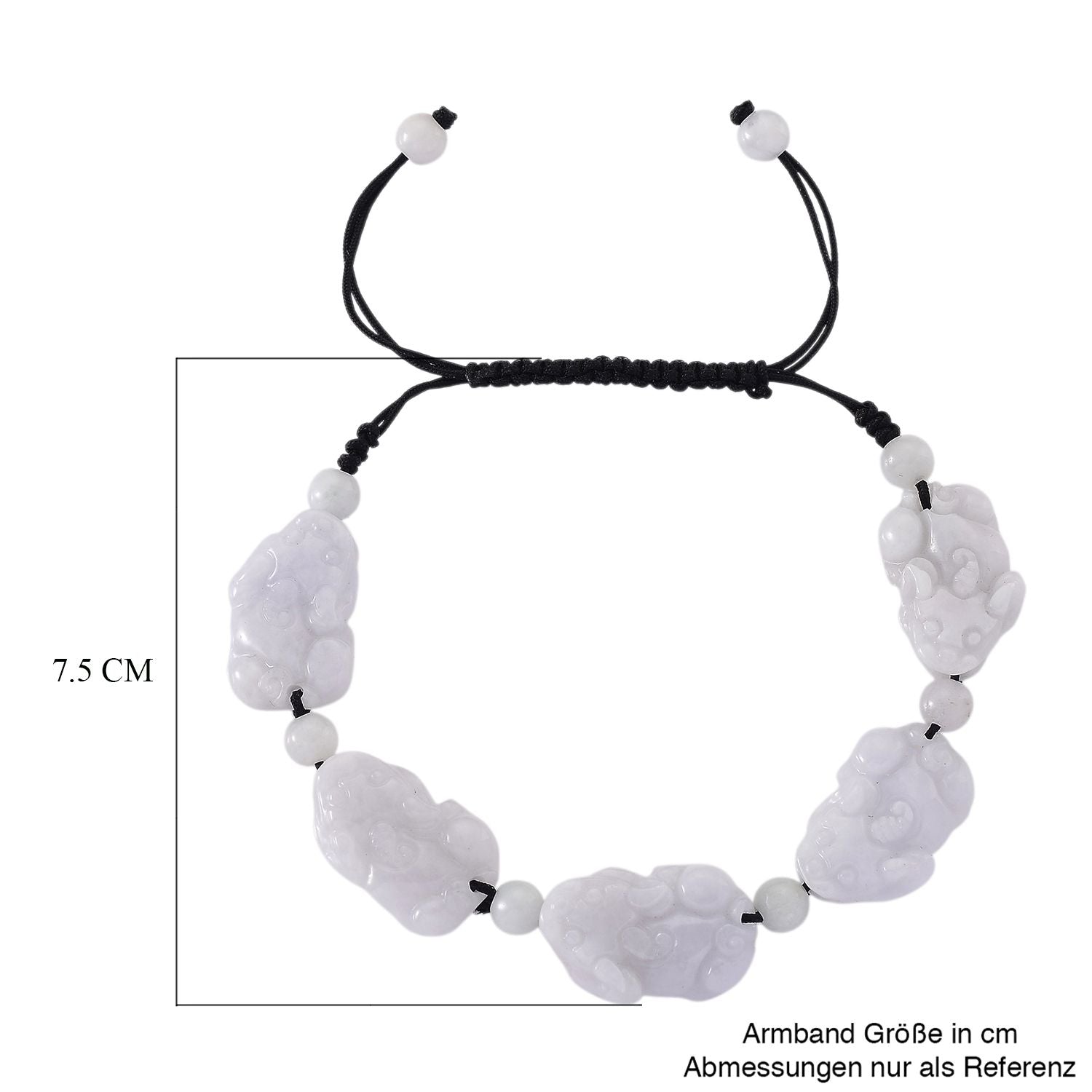 Weiße Jade Armband Flexibles (15.25- 23 cm) ca. 80,00 ct.