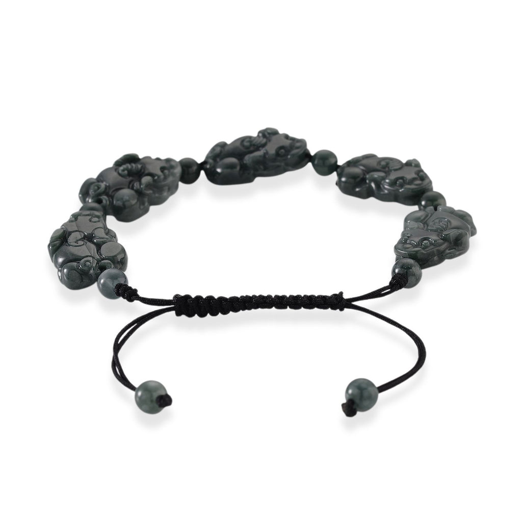 Olmek Jadeit Armband Flexibles (15.25- 23 cm) ca. 85,00 ct.