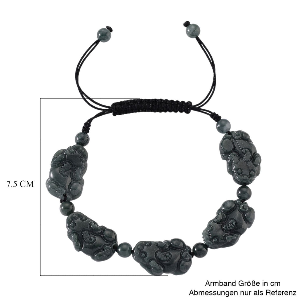 Olmek Jadeit Armband Flexibles (15.25- 23 cm) ca. 85,00 ct.