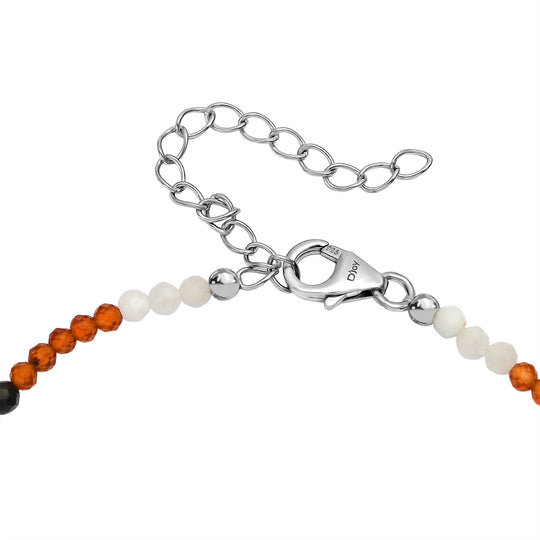 D'Joy Mehrfarbig Edelsteine Armband ca. 19 cm + 5 cm Extender, 925 Silber rhodiniert ca. 12.00 ct