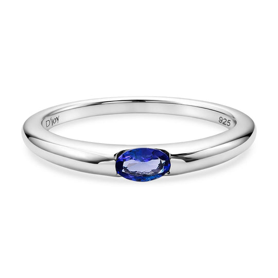 D'Joy AA Tansanit Ring 925 Silber rhodiniert (Größe 18.00) ca. 0,23 ct