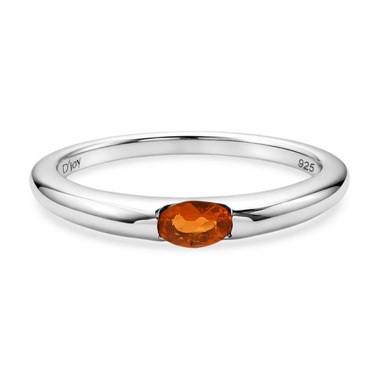 D'Joy AA Feueropal Ring 925 Silber rhodiniert (Größe 21.00) ca. 0,15 ct