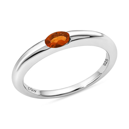 D'Joy AA Feueropal Ring 925 Silber rhodiniert (Größe 21.00) ca. 0,15 ct