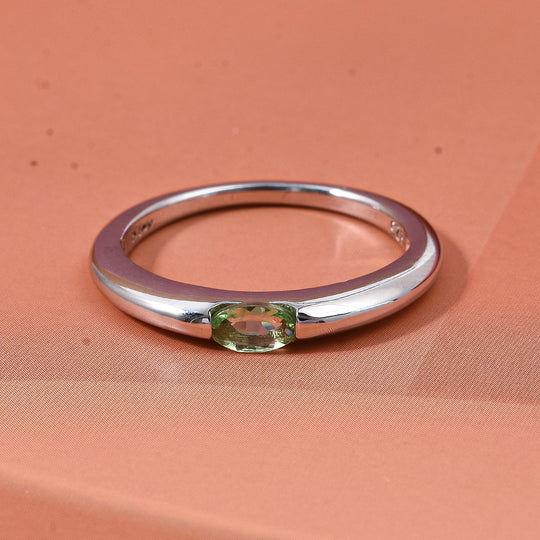 D'Joy AA Tsavorite Granat Ring 925 Silber rhodiniert (Größe 17.00) ca. 0,24 ct