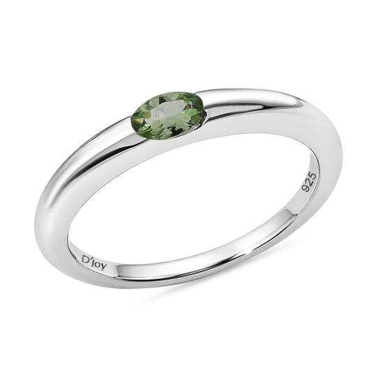 D'Joy AA Tsavorite Granat Ring 925 Silber rhodiniert (Größe 17.00) ca. 0,24 ct