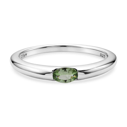 D'Joy AA Tsavorite Granat Ring 925 Silber rhodiniert (Größe 17.00) ca. 0,24 ct