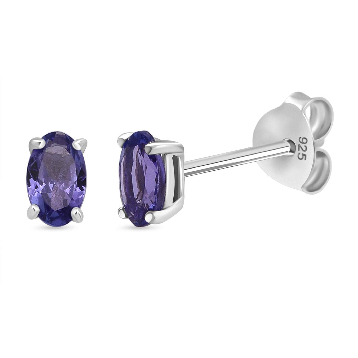 D'Joy AA Tansanit Ohrringe 925 Silber rhodiniert ca. 0.46 ct