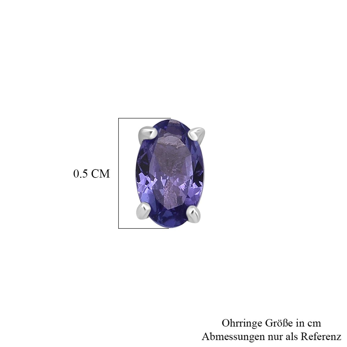 D'Joy AA Tansanit Ohrringe 925 Silber rhodiniert ca. 0.46 ct