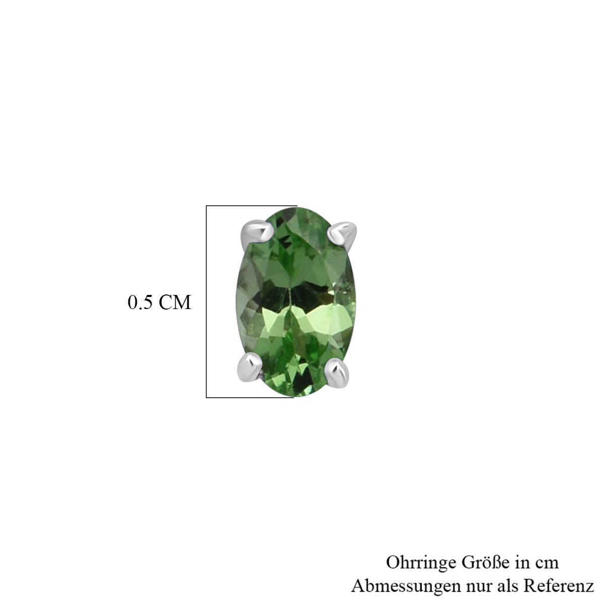 D'Joy AA Tsavorite Granat Ohrringe 925 Silber rhodiniert ca. 0.49 ct