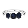 D'Joy AAA Ceylon-Saphir Ring 925 Silber rhodiniert (Größe 17.00) ca. 1,24 ct