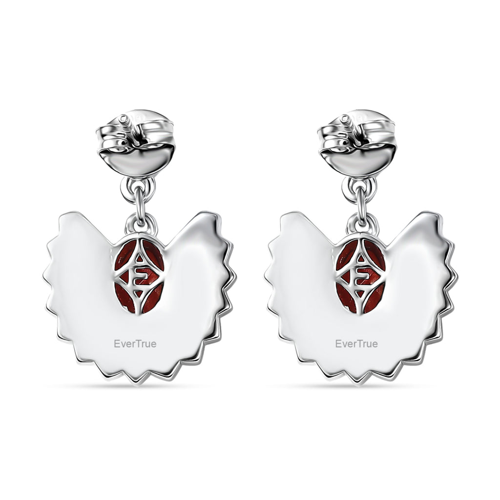 EVER TRUE Roter Granat Ohrringe Nickelfreies Messing ca. 1.15 ct