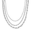 Mehrreihiges Byzantiner Collier, Nickelfreies Messing, ca. 47 cm + 3.5 cm Extender, Silberfarben
