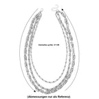 Mehrreihiges Byzantiner Collier, Nickelfreies Messing, ca. 47 cm + 3.5 cm Extender, Silberfarben
