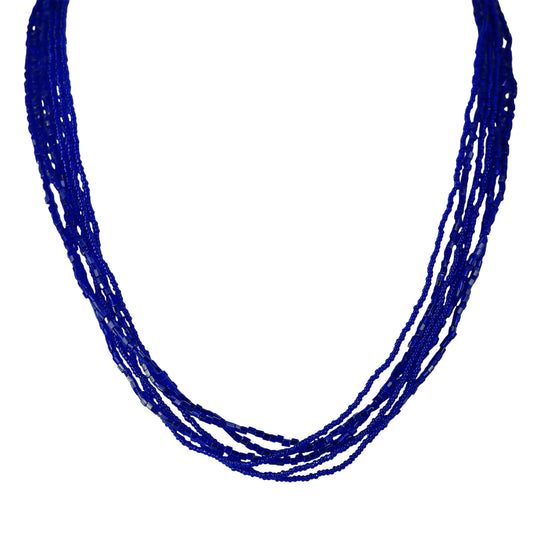 IL MURANO DI FRANCESCA - 6-reihiges Collier ca. 50 cm, 925 Silber, 750 Gelb vergoldet, Rot