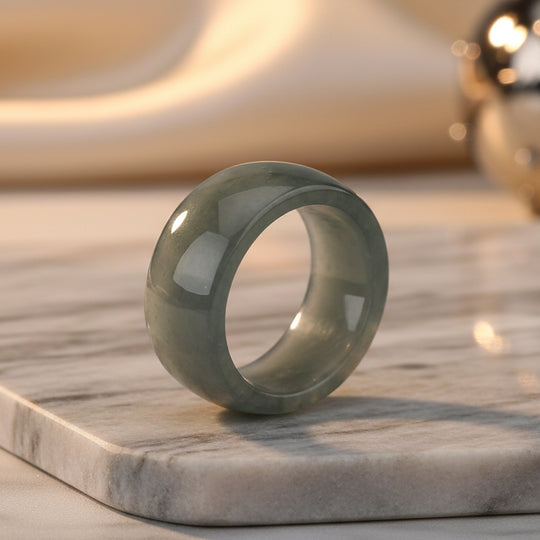 EXTREM SELTEN-Natürlicher Olmek Jadeit Ring (Größe 17.00) ca. 45.00 ct