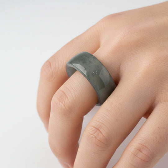 EXTREM SELTEN-Natürlicher Olmek Jadeit Ring (Größe 17.00) ca. 45.00 ct