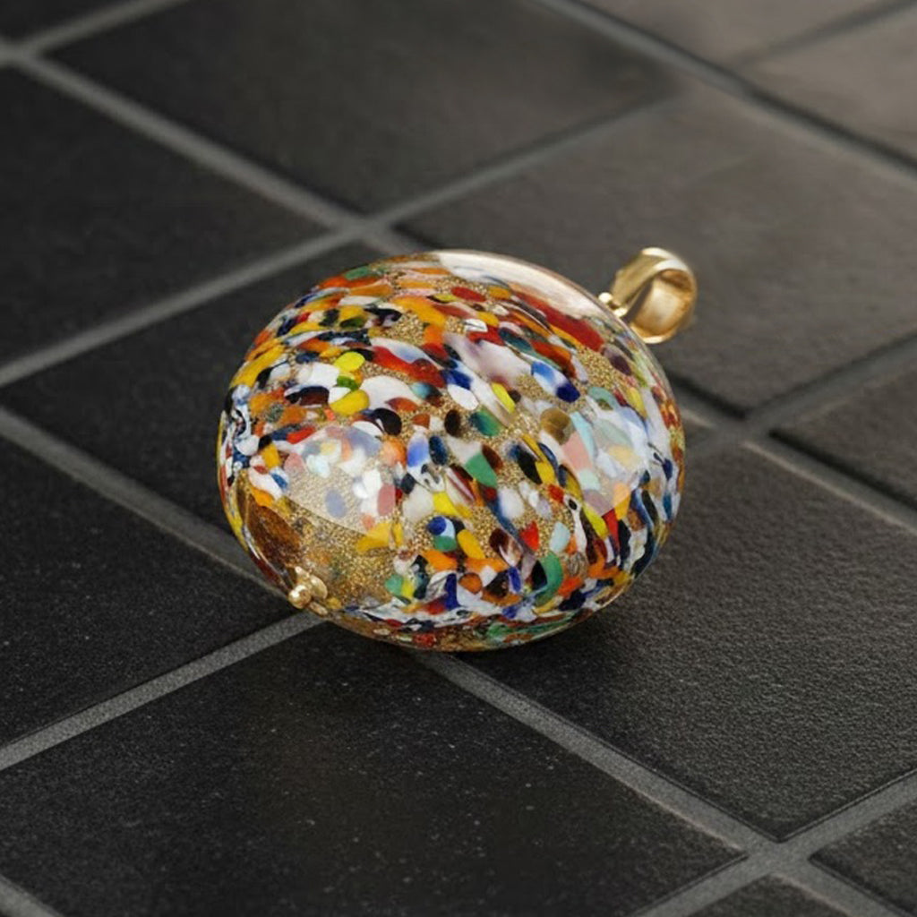 IL MURANO DI FRANCESCA - Murano Anhänger 925 Silber 750 Gelb Vergoldet