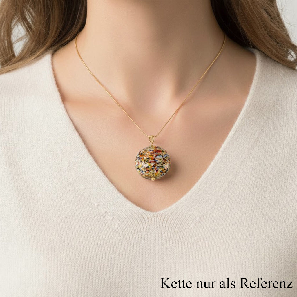 IL MURANO DI FRANCESCA - Murano Anhänger 925 Silber 750 Gelb Vergoldet