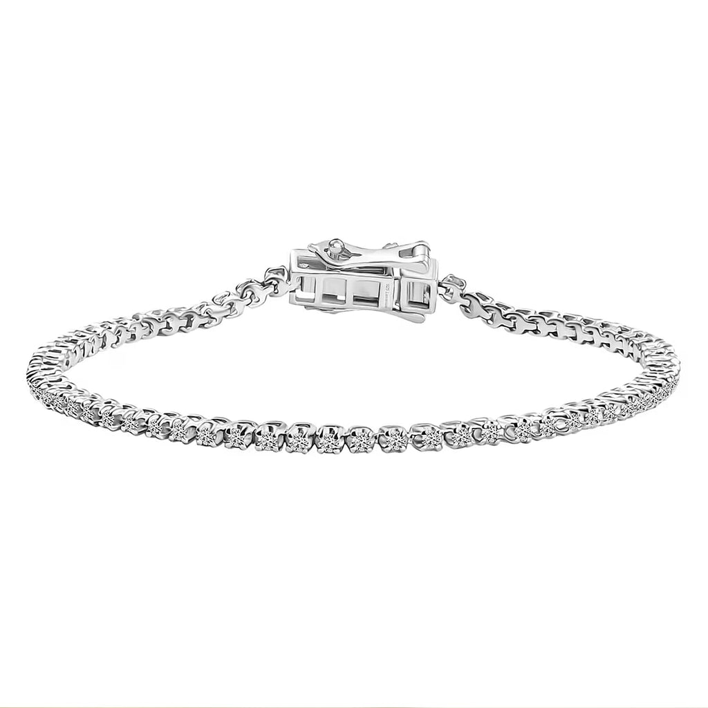 D'Joy Lab Grown Diamant I2-I3 Armband ca. 16.5 cm 925 Silber Rhodiniert ca. 1,00 ct.