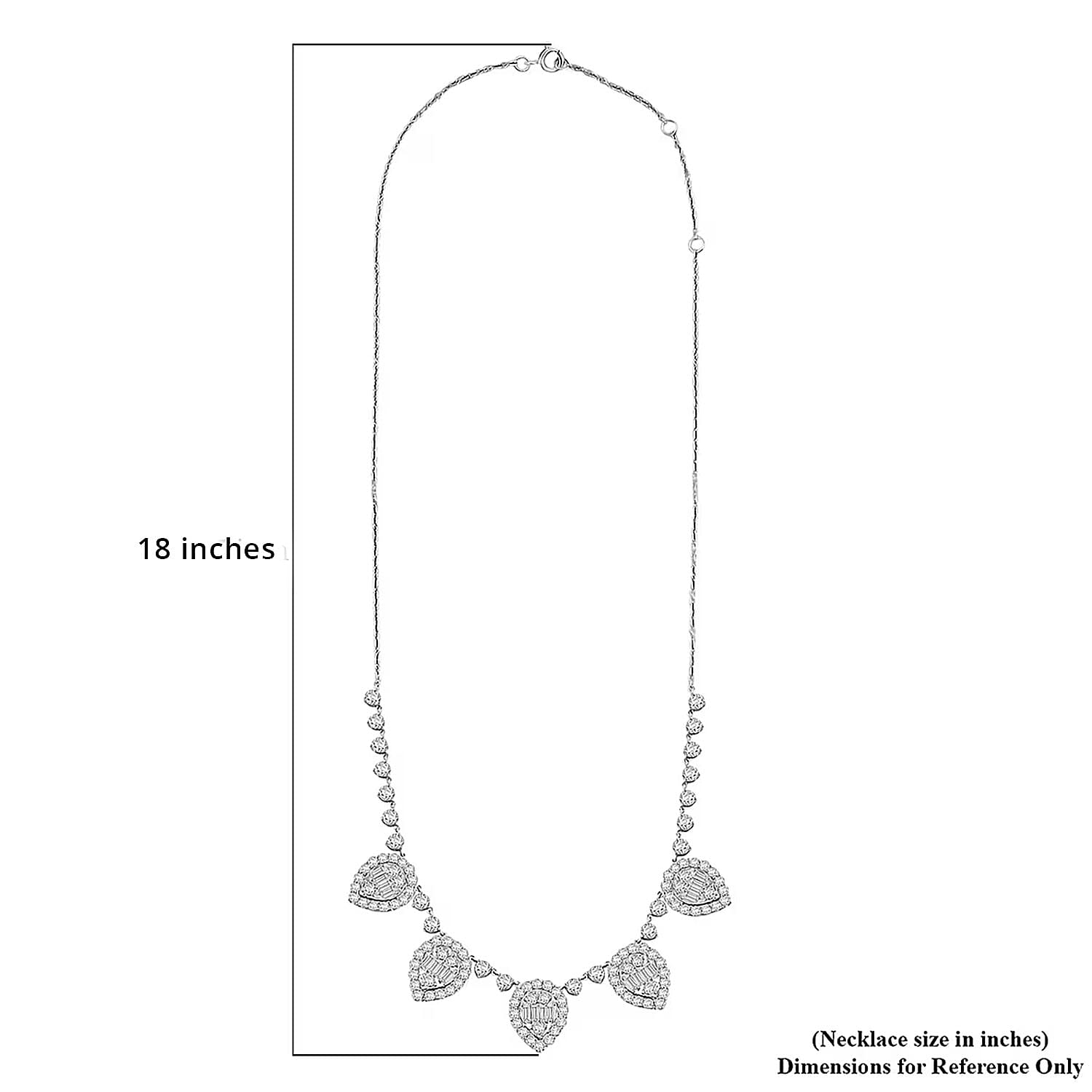 LUXURIANT DIAMOND - Lab Grown Diamant SI1 Halskette ca. 45 cm 925 Silber Silber (10-15 Werktage Lieferzeit) ca. 6.75 ct