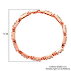 Designer Inspiriert - Weißer Zirkonia Armband ca. 19 cm Nickelfreies Messing, Roségoldfarbe