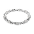 DESIGNER INSPIRIERT - Weißer Zirkonia Armband ca. 19 cm Nickelfreies Messing