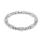 DESIGNER INSPIRIERT - Weißer Zirkonia Armband ca. 19 cm Nickelfreies Messing