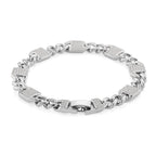 DESIGNER INSPIRIERT - Weißer Zirkonia Armband ca. 19 cm Nickelfreies Messing