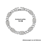 DESIGNER INSPIRIERT - Weißer Zirkonia Armband ca. 19 cm Nickelfreies Messing