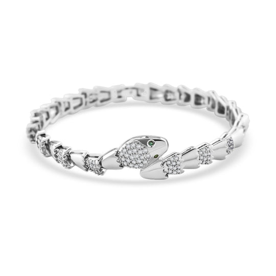 Weißer Zirkonia Armband ca. 19 cm Nickelfreies Messing 2.00 ct