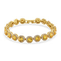 Goldgelbes und weißes Zirkonia 19cm Armband