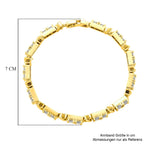 Designer Inspiriert - Weißer Zirkonia Armband ca. 19 cm Nickelfreies Messing, goldfarben
