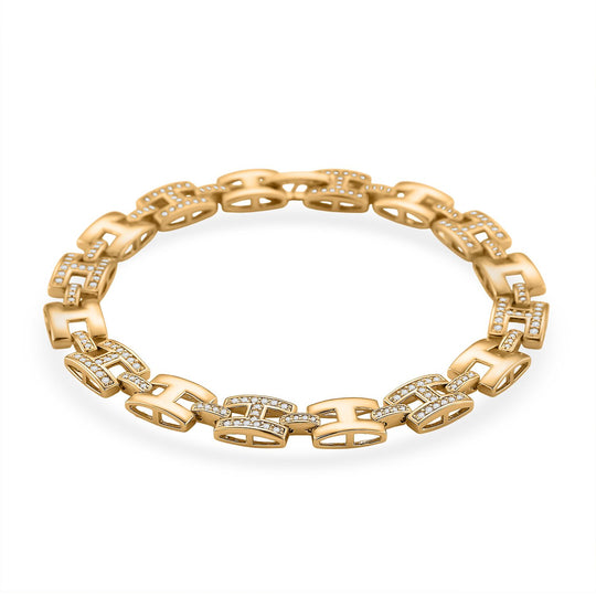 Weißer Zirkonia Armband ca. 19 cm Nickelfreies Messing 4.00 ct