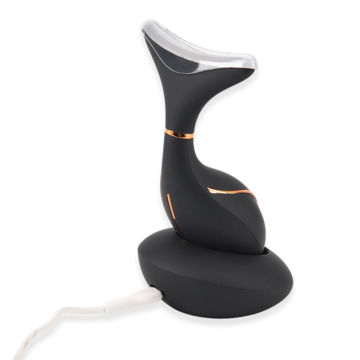 BEAUTECH Gesichts und Halsbehandlungs massagegerät, mit Nano-Lichttherapie, 1640 mAh, Schwarz