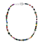 EVER TRUE Mehrfarbig Edelsteine Halskette ca. 50 cm + 2.5 cm Extender, Nickelfreies Messing platiniert ca. 205,00 ct.