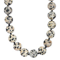 EverTrue Dalmation Jaspis und schwarze Spinell 45+5cm Halskette - 198 ct.