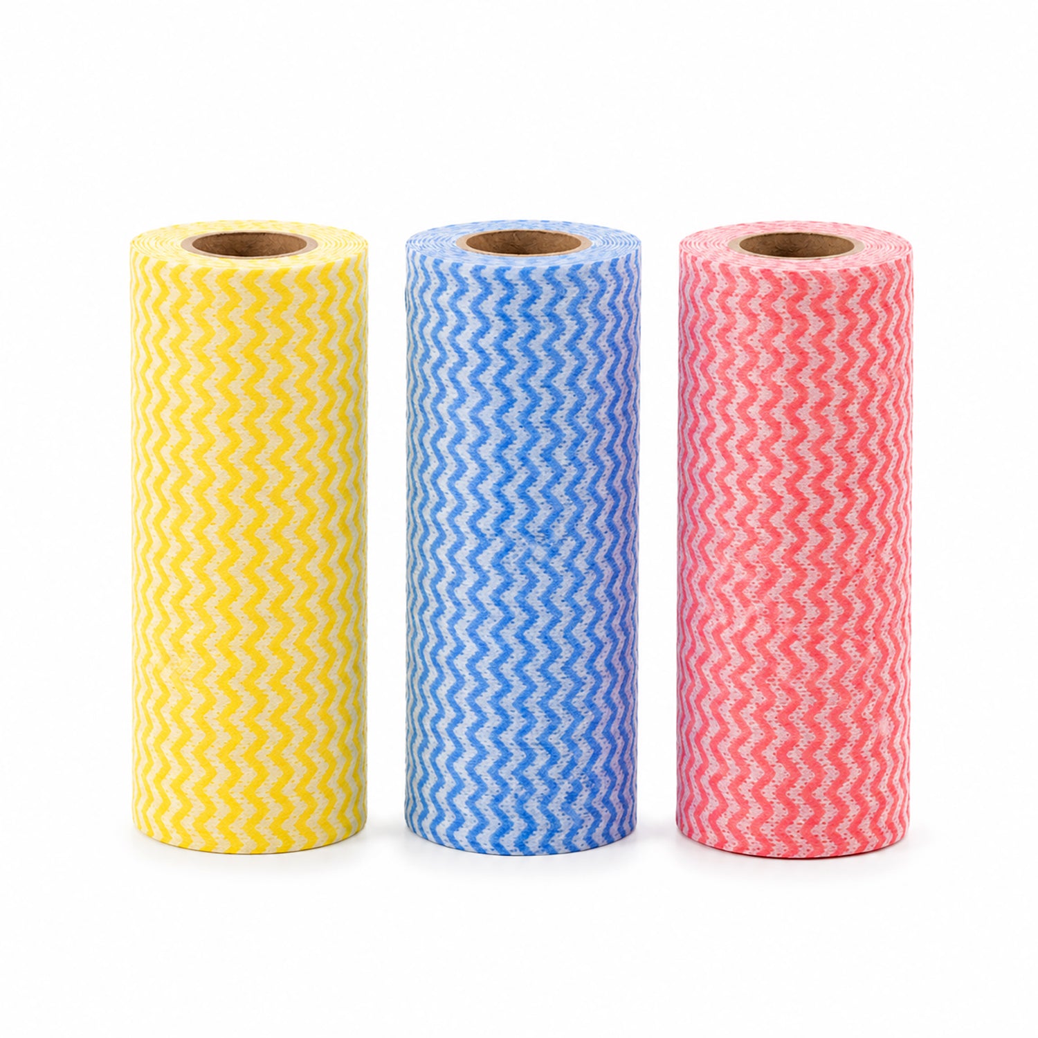 LIVMORE 3er Set Reinigungstuchrollen, Polyester, je 20 x 40 cm, Mehrfarbig