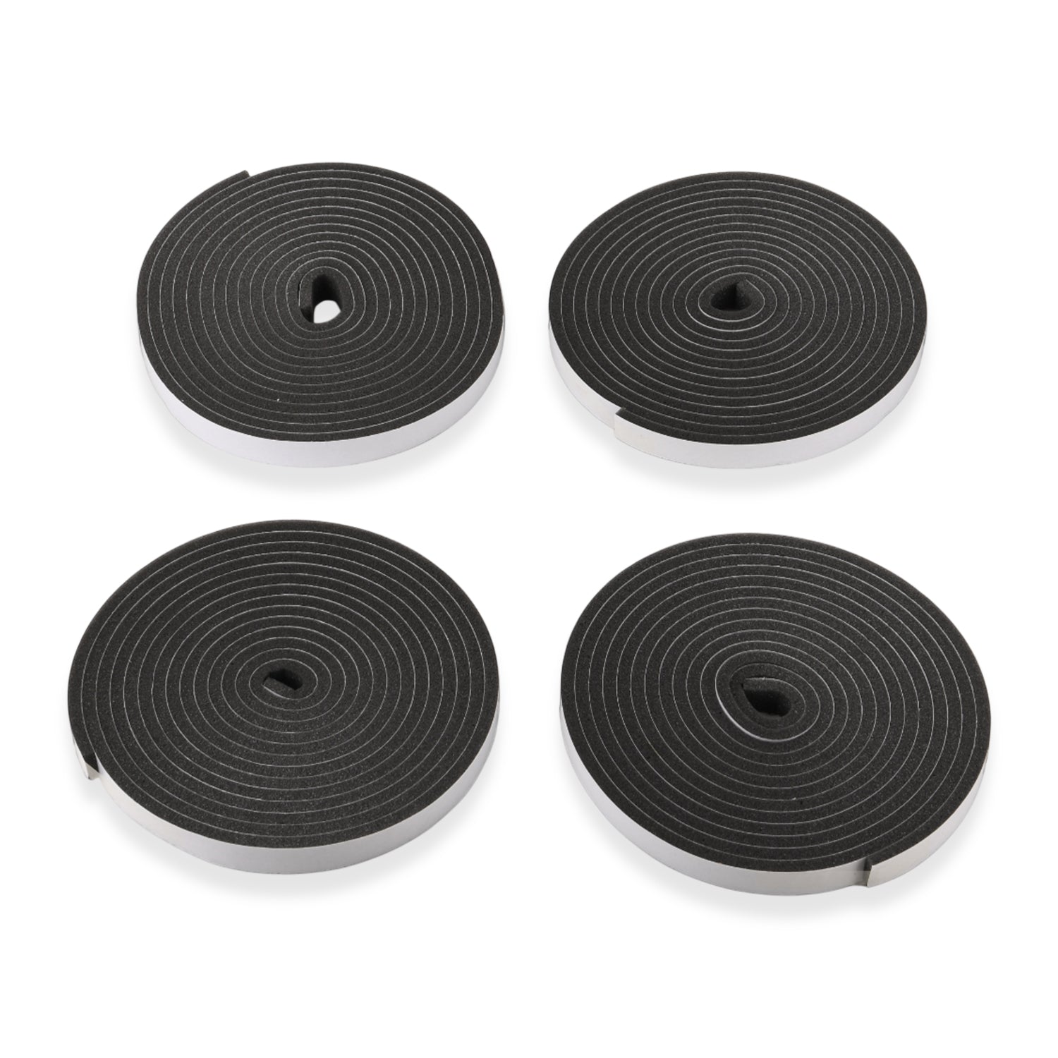 LIVMORE Schallschutz und Zugluftstopper aus PU Schaum, 4er Set, Schwarz