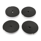 LIVMORE Schallschutz und Zugluftstopper aus PU Schaum, 4er Set, Schwarz