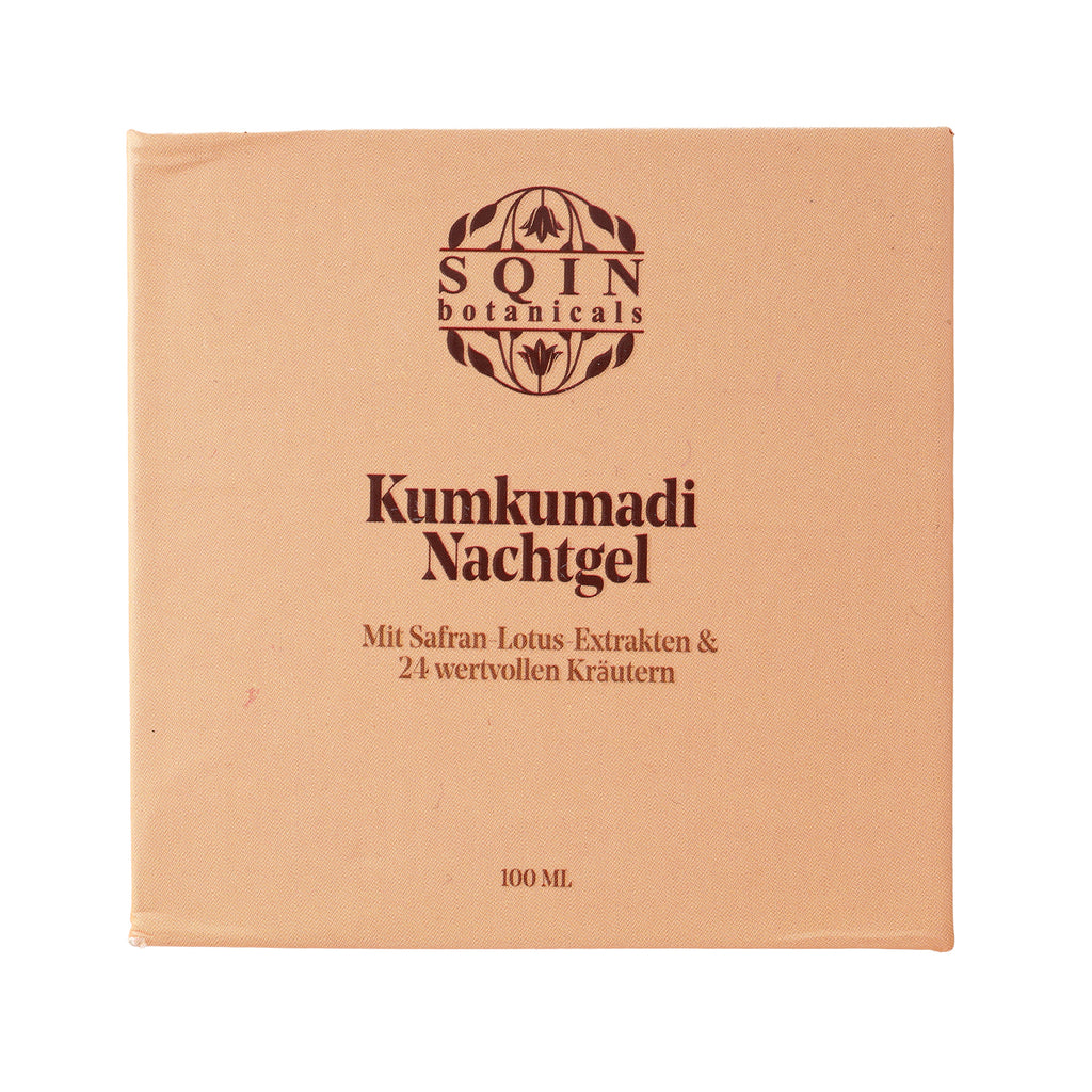 SQIN Botanicals Kumkumadi Kollektion mit Körperöl (100ml), Gesichtsöl (50ml), Cold Cream (100ml), und Nachtgel (100ml)