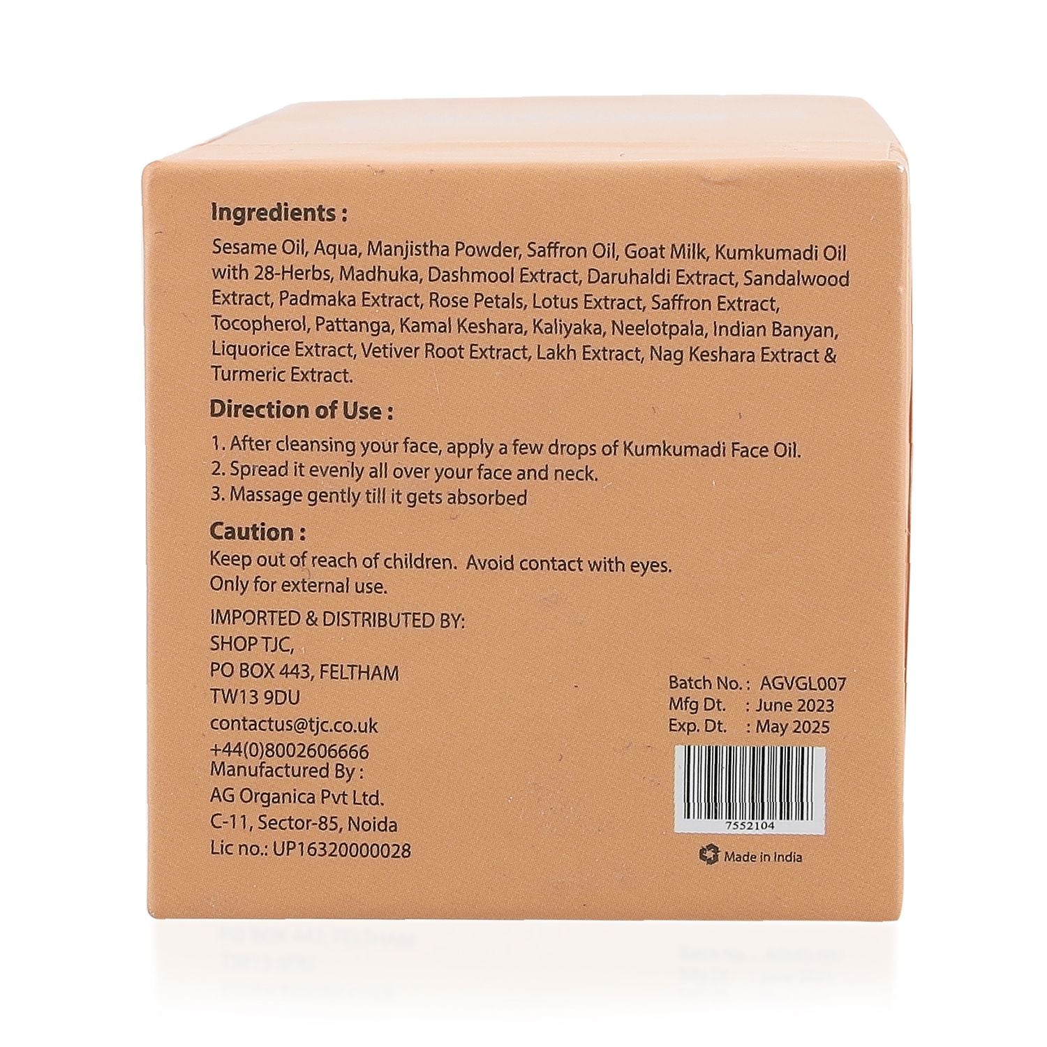 SQIN Botanicals Kumkumadi Kollektion mit Körperöl (100ml), Gesichtsöl (50ml), Cold Cream (100ml), und Nachtgel (100ml)