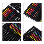 LIVMORE Künstler Malset 84 teilig in Aufbewahrungskoffer 30 x 25 cm, Mherfarbig