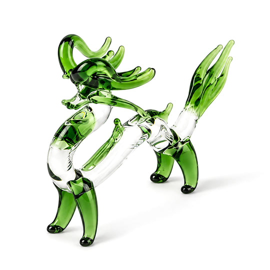 Glas Drachenfigur dekorativ 9 x 2 x 6 cm Gelb