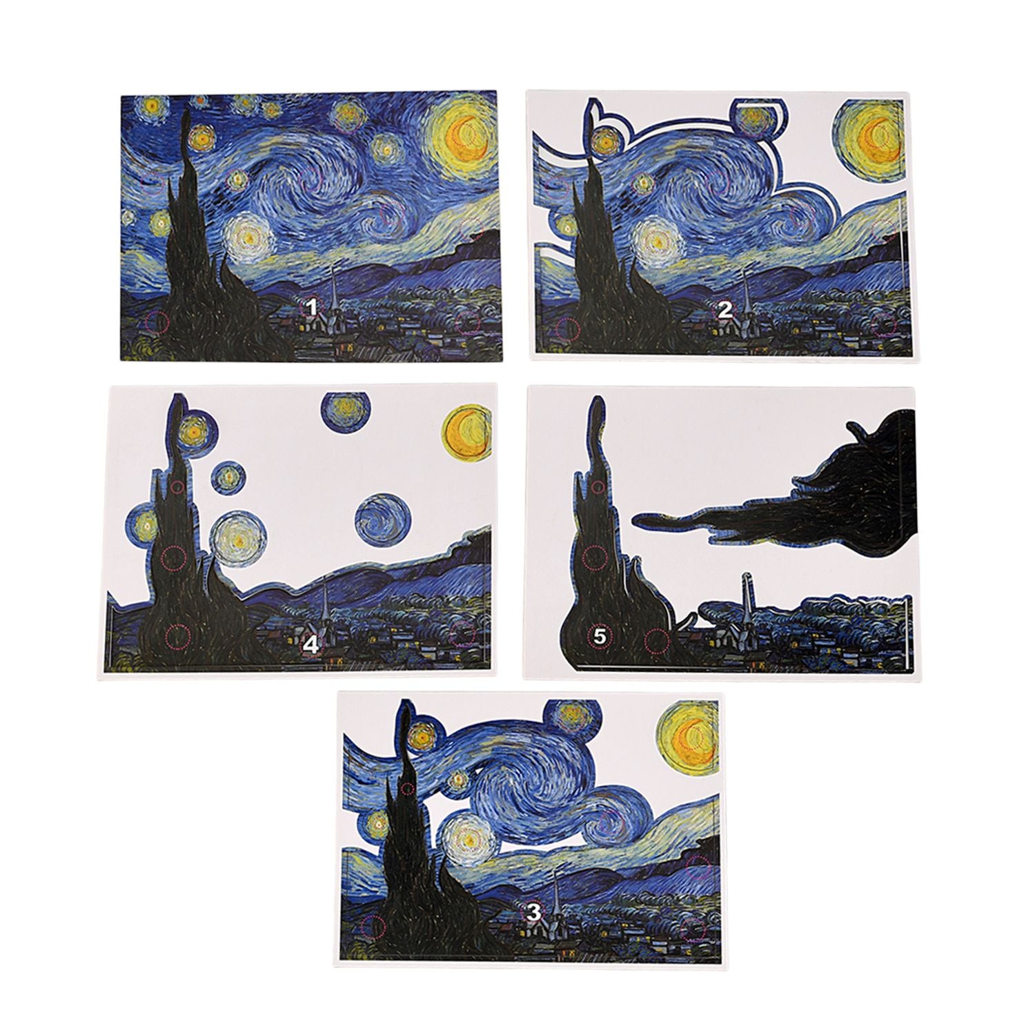 LIVMORE 3D DIY Bilderrahmen Bastelset Sternennacht Motiv 22 x 13 x 17 cm Blau
