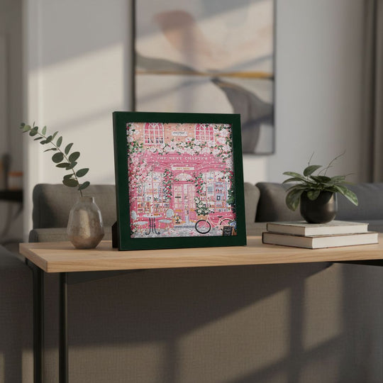 LIVMORE DIY Bilderrahmen Puzzle Bastelset 169 teilig Engel Illustration Motiv 18.1 x 13 x 18.1 cm Grün