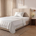 LA MAREY SIGNATURE Seiden Bettdeckenbezug Set, 2 teilig, 135x200cm, 100% Maulbeerseide, 19 Momme, Elfenbeinfarben
