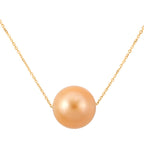AAA Goldene Südsee Perle (12-13 mm) Halskette ca. 45 cm 750 Gelb Gold