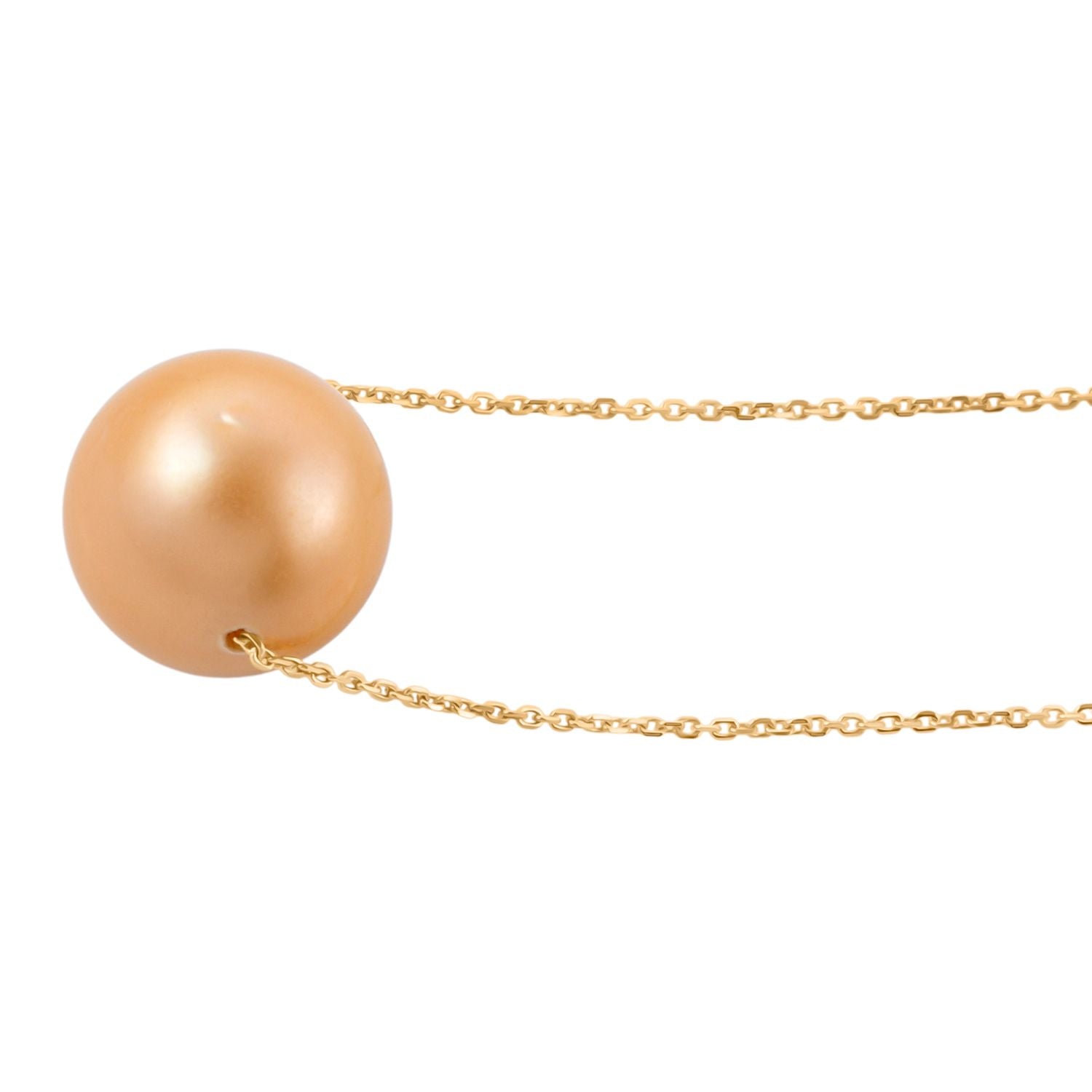 AAA Goldene Südsee Perle (12-13 mm) Halskette ca. 45 cm 750 Gelb Gold